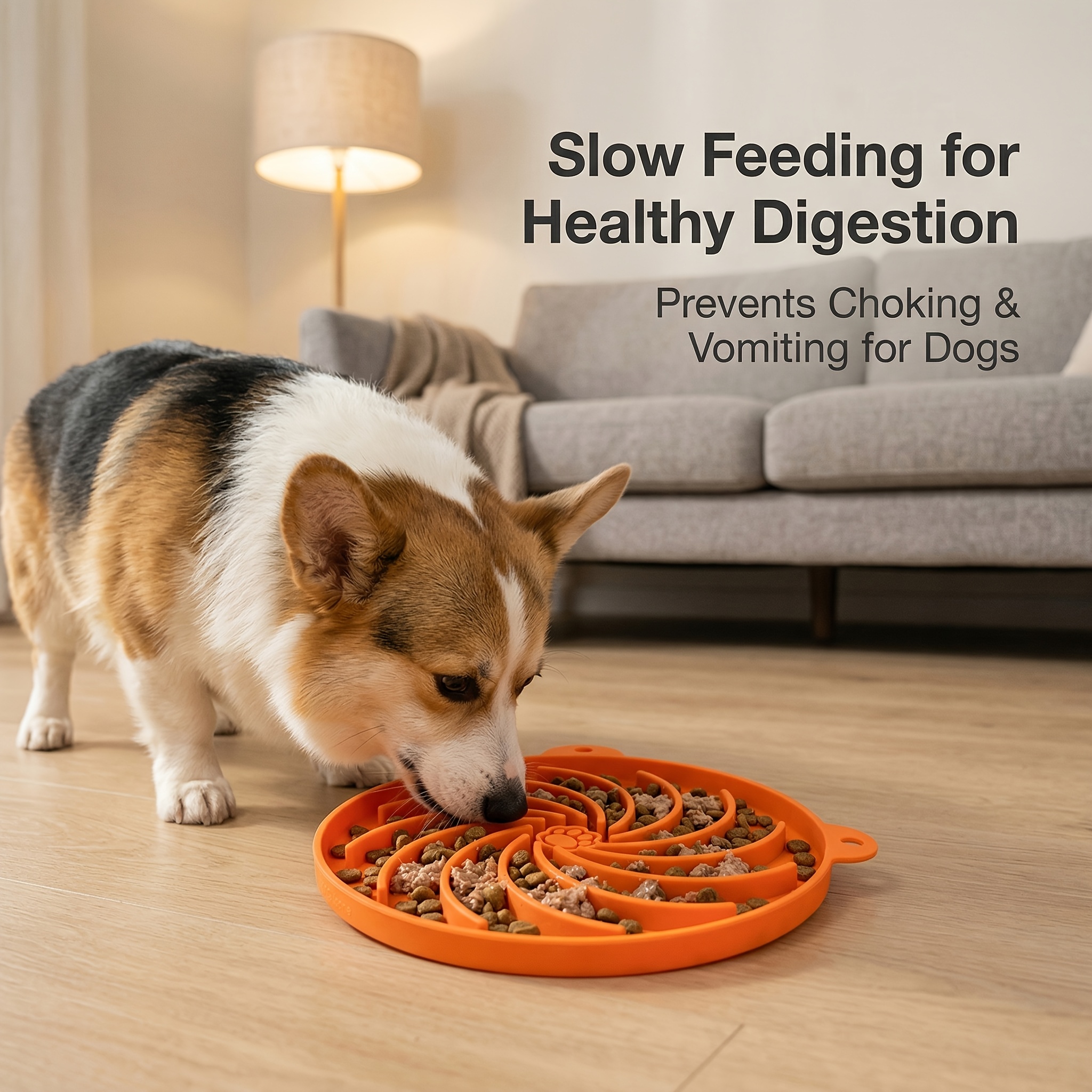 1pc Pet Slow Feeder Bowl, Cat and Dog Bowl, Anti-Slip and Anti-Tip Design, Improves Pet Eating Habits for Slower Feeding, Washable and Reusable, Multiple Colors Available
