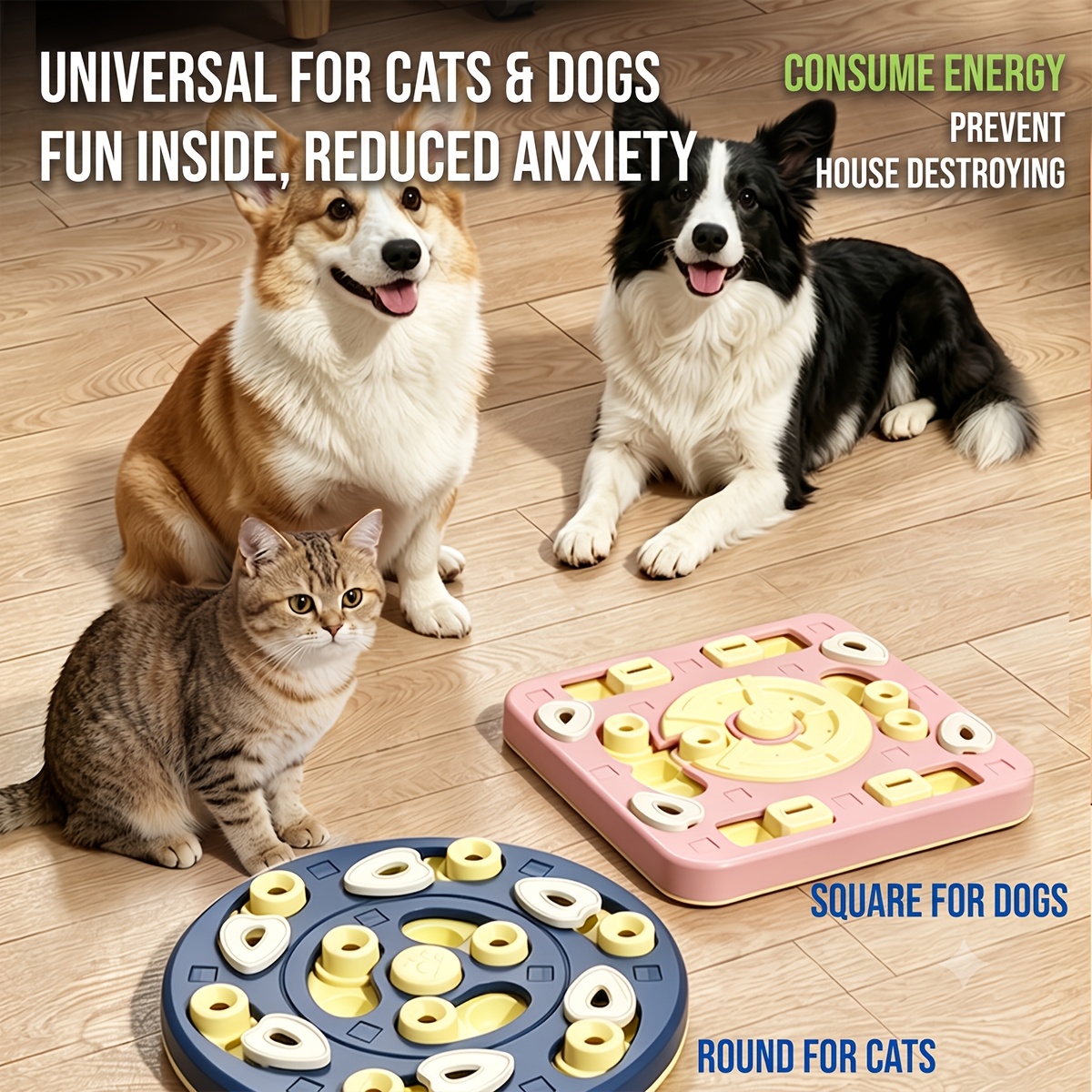 1pc Interactive Pet Educational Sniffing, Smelling, and Feeding Toy, Prevents Boredom and Reduces Anxiety, Develops Brain Function, Multi-Functional Module with Deepened Design, Made of Durable Plastic, Suitable for Cats and Dogs, Extends Feeding