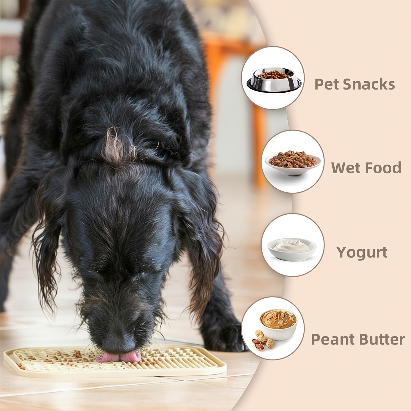 1pc - Six-Color Dog Licking Mat, Pet Lick Pad with Suction Cups. Made from Safe and Reliable Materials, This Slow-feeding Mat Prevents Choking. Available in Multiple Colors, It Can Adhere to Tiles and Glass Surfaces. Suitable for Various Scenarios