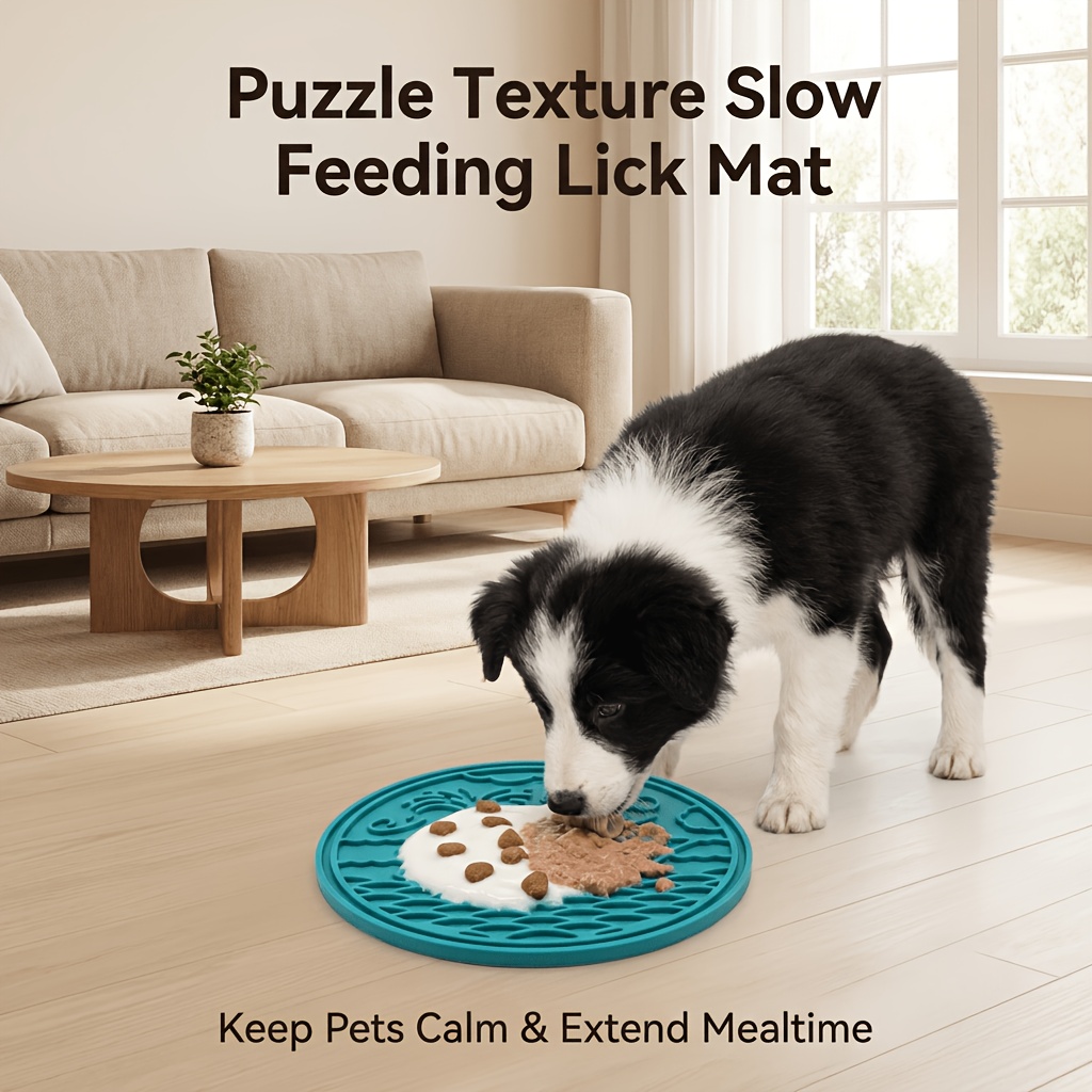 Lick Mat for Dogs And Cats Cat Licking Pad with Suction Cups Butter Lick Pads for Dogs Perfect for Bathing Grooming Slow Feeders for Dogs And Cats 1pc