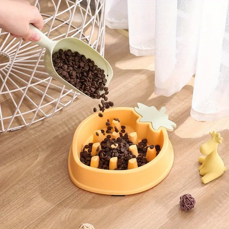 2pcs Slow Feeder Bowl Set, Designed to Prevent Choking with a Stable Base. Ideal for Small Dogs and Small Dog Breeds, These Durable PP Plastic Bowls Resemble Water Dishes, Available in Pink and Mint Green