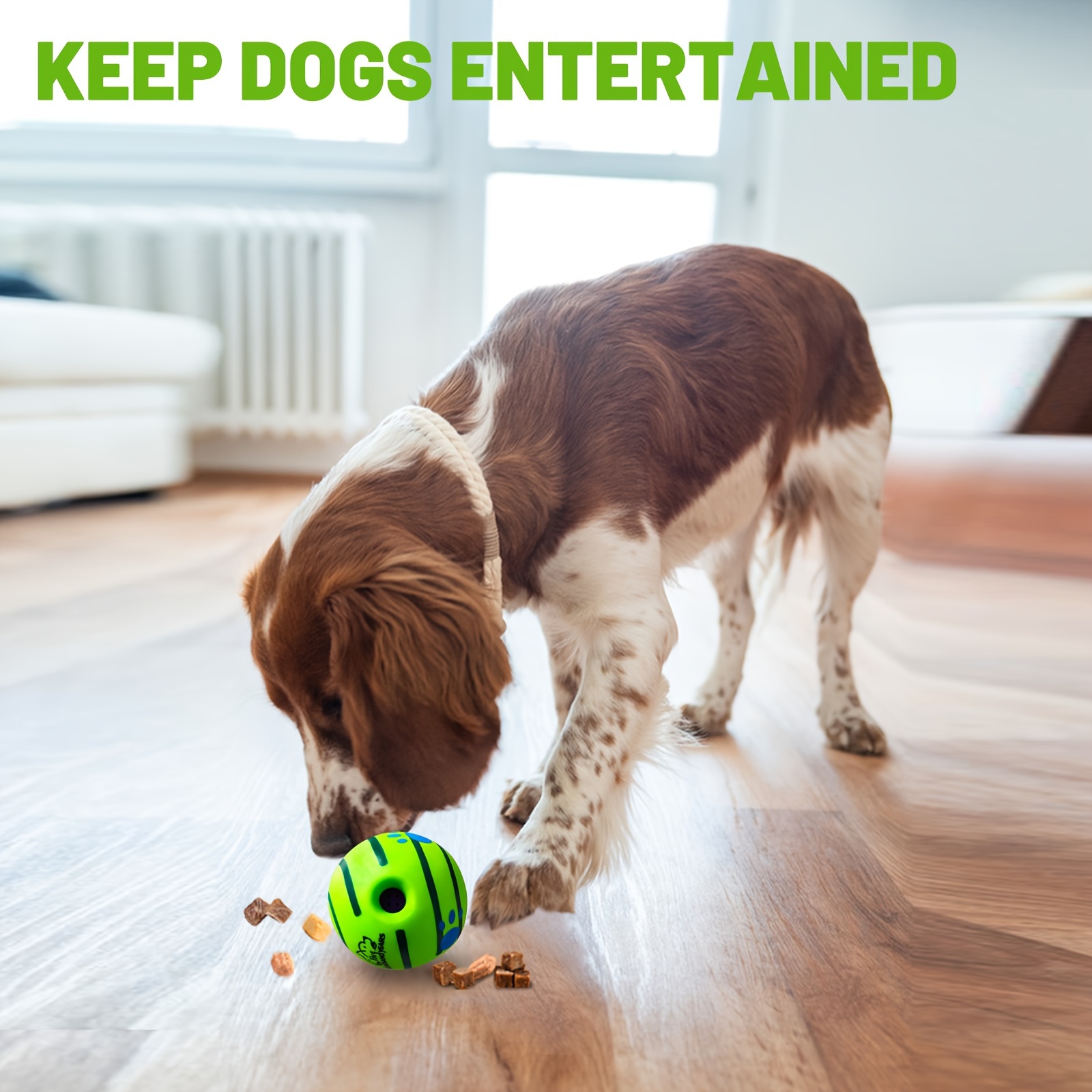 5000 Years Dog Toy Leaky Food Device Roll Off Food Sound Ball to Relieve Boredom And Self-High Bite Resistant Big Dogs Use Dog Bite Strange Barking Ball, Without Battery
