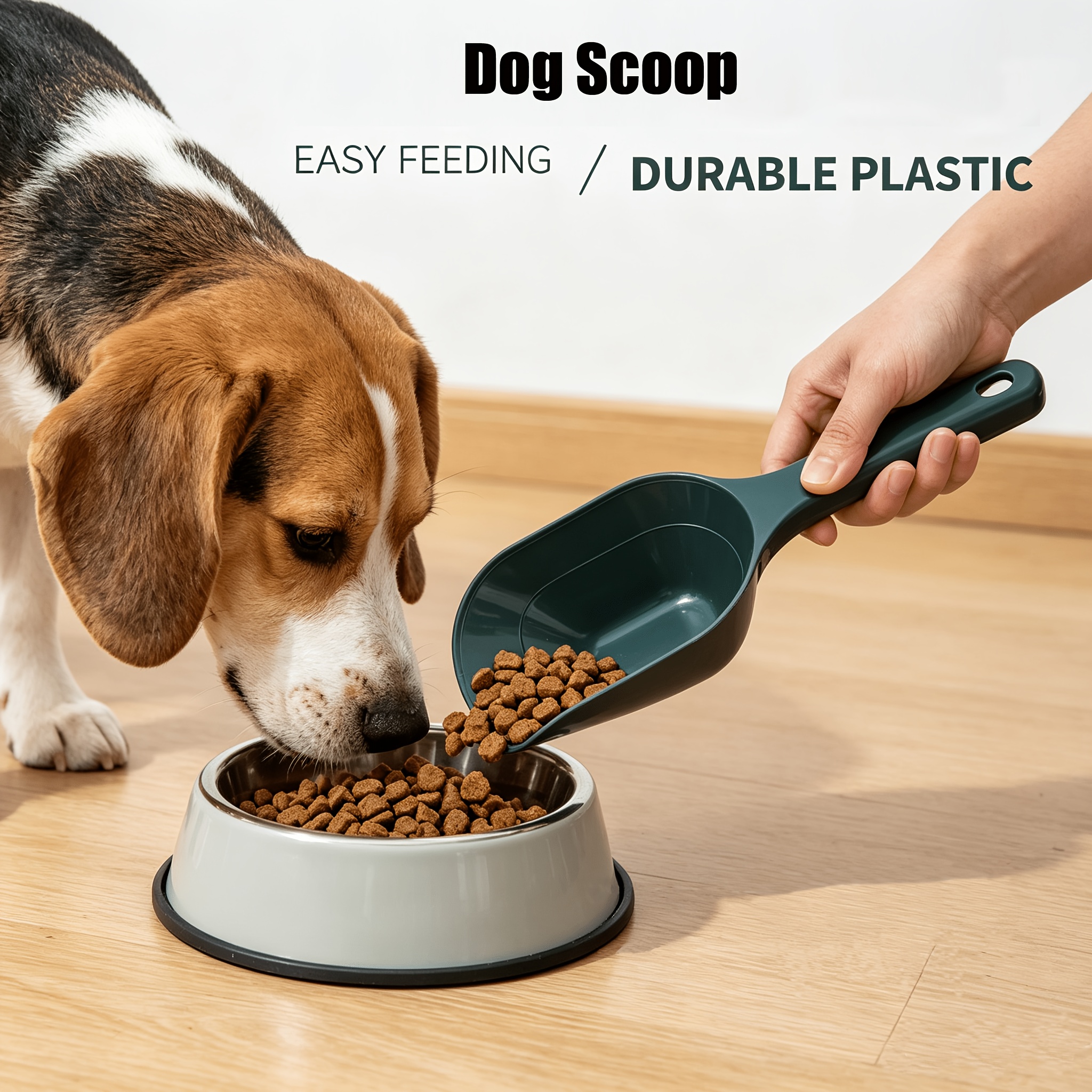 2-Pack Dog Food Scoops, Pet Food Scoop with Measuring Lines, 1/2 Cup and 1 Cup Plastic Pet Food Scoop, Suitable for Dogs, Puppies, and Cats